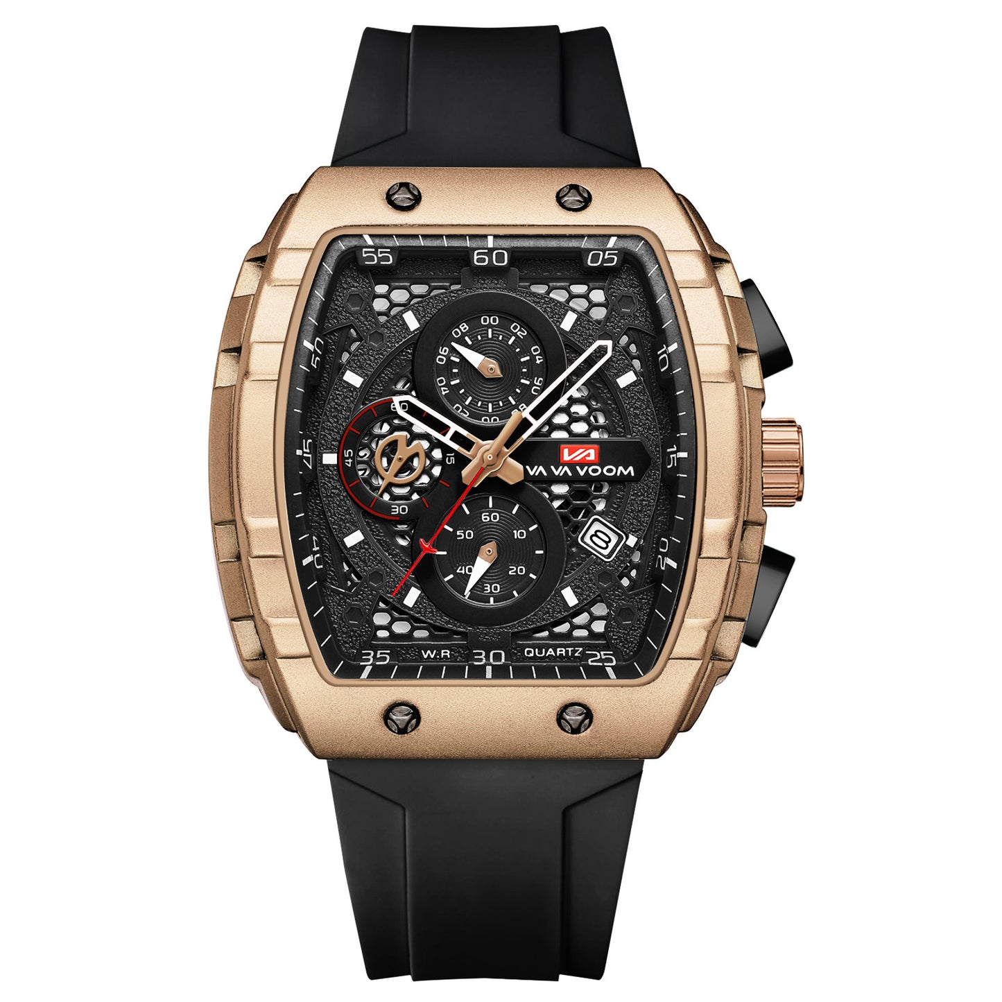 Men's barrel luminous waterproof fashion watch