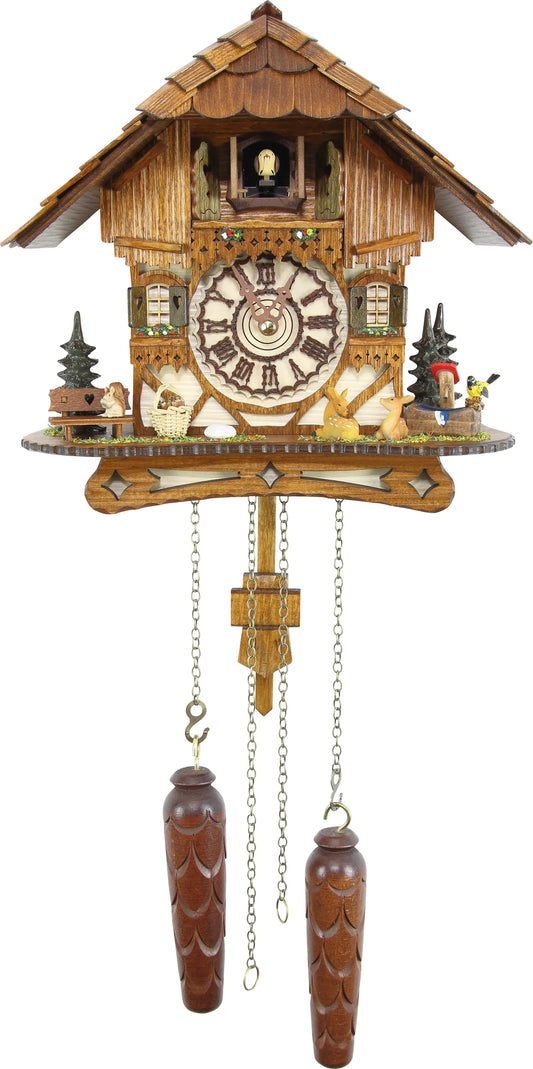 Cuckoo Clock Blackforest Hillside Hut - Quartz Chalet 26cm - Cuckoo-Palace