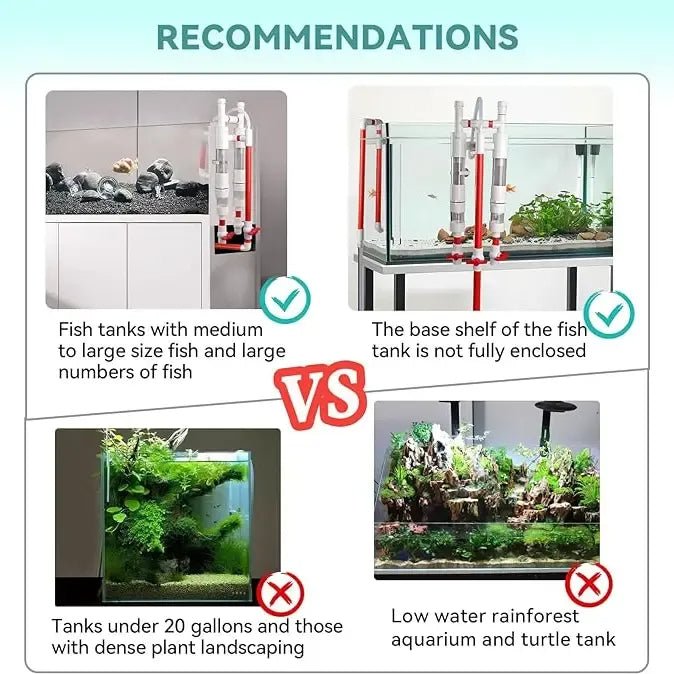 🐟Aquarium Fish Waste Collector, Fish Tank Siphon Filtration System🐋 - stavogue