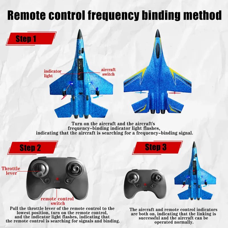 🎮RC Plane Remote Control Glider Airplanes 2.4 GHZ 2 Channels✈️ - stavogue