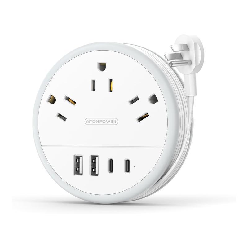 Travel Power Strip Cruise Approved, 7 - in - 1 with 3 AC Outlets & 4 USB(2 USB - C) - stavogue