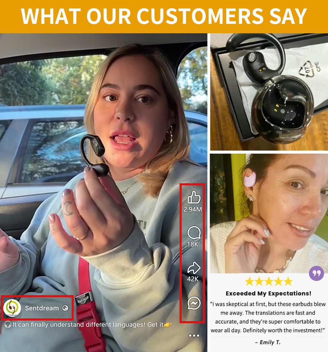 🏆1 Best Seller 🔥AI Translation Wireless OWS Bluetooth5.4 Earphones (Fit iOS & Android) - stavogue