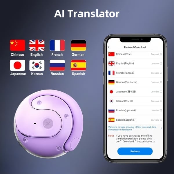 🏆1 Best Seller 🔥AI Translation Wireless OWS Bluetooth5.4 Earphones (Fit iOS & Android) - stavogue