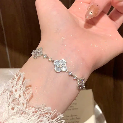 💖Mother's Day sales 49% OFF✨14k Rose Gold Sakura Cleef Lucky Bracelet