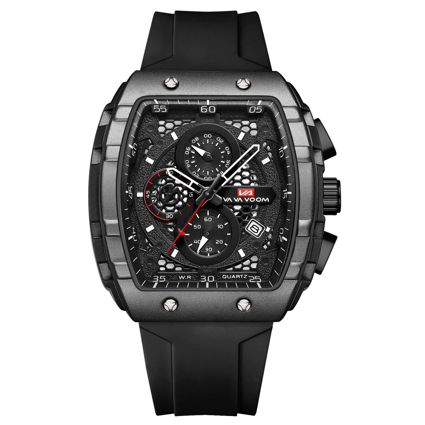 Men's barrel luminous waterproof fashion watch