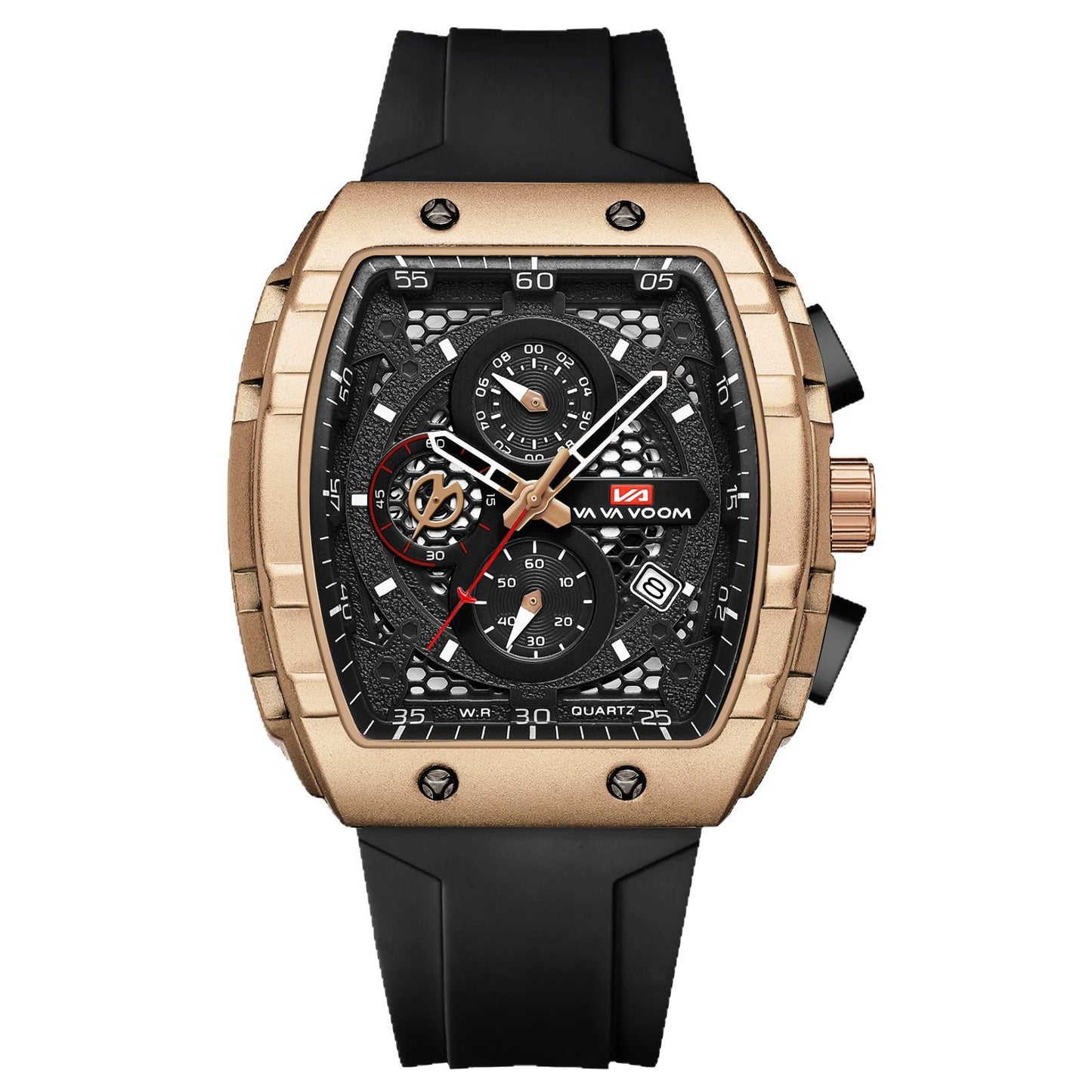 Men's barrel luminous waterproof fashion watch