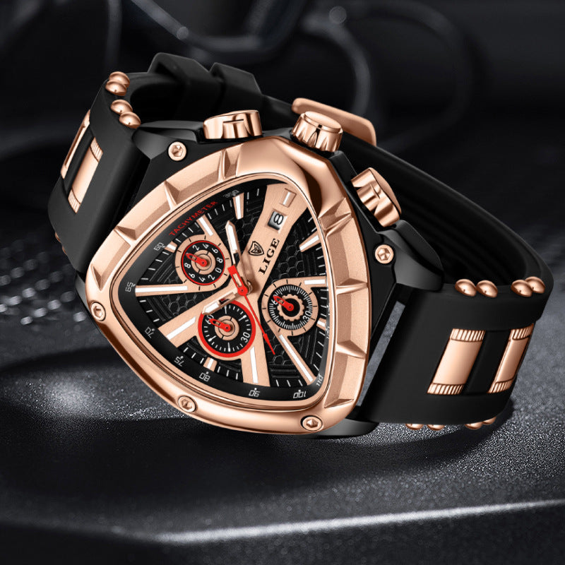 ⌚Limited time offer🔥LIGE Sports Triangle Men's Watch: Irregular Military Fashion