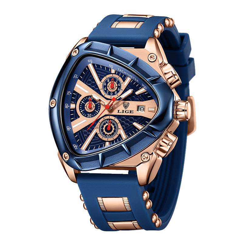 ⌚Limited time offer🔥LIGE Sports Triangle Men's Watch: Irregular Military Fashion