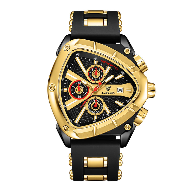 ⌚Limited time offer🔥LIGE Sports Triangle Men's Watch: Irregular Military Fashion