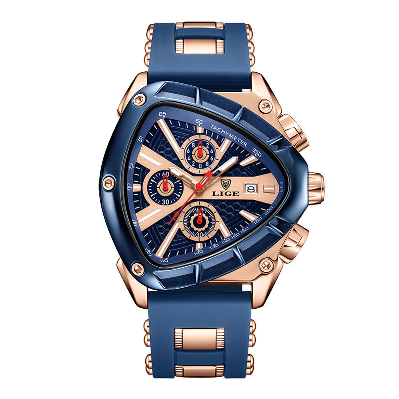 ⌚Limited time offer🔥LIGE Sports Triangle Men's Watch: Irregular Military Fashion
