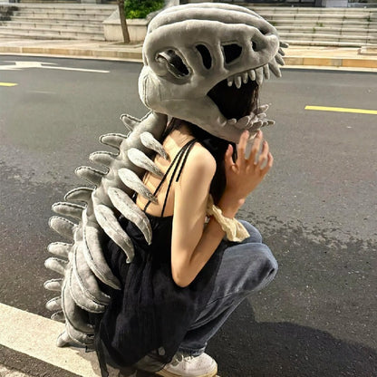 🎉New Year's Sale 50% OFF✨Dinosaur Skeleton Headgear Pillow🦖