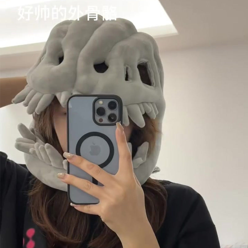 🎉New Year's Sale 50% OFF✨Dinosaur Skeleton Headgear Pillow🦖