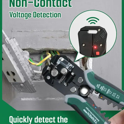 4-in-1 Automatic Wire Stripper Self Adjusting Cable Stripping tool，With Non-Contact Voltage Detection
