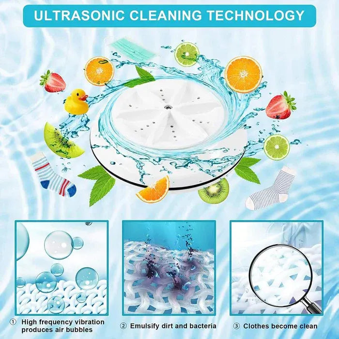 🔥Limited Time 50% OFF🔥2 in 1 Ultrasonic Washing Machine
