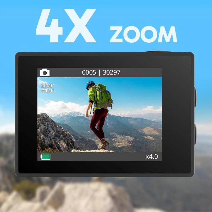 AKASO Action Camera EK7000 4K 20MP Summer Water Sports Underwater Waterproof Camera