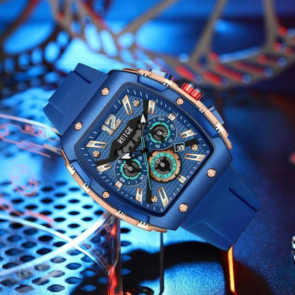 Men's barrel luminous waterproof fashion watch