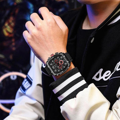Men's barrel luminous waterproof fashion watch