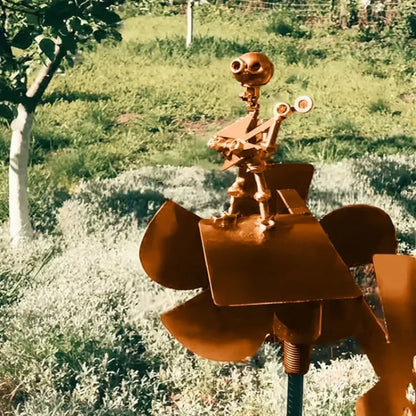 🔥Last Day 50% OFF🥁Handmade Metal Rock Band Windmill🎁(Includes a 70cm bracket)