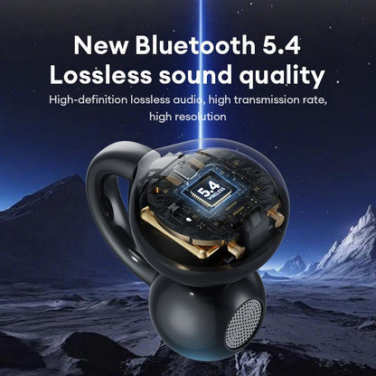 HYUNDAI M100 Clip-On Ear Headphones with Audio-Visual Touch Screen, Wireless Audio Headphones