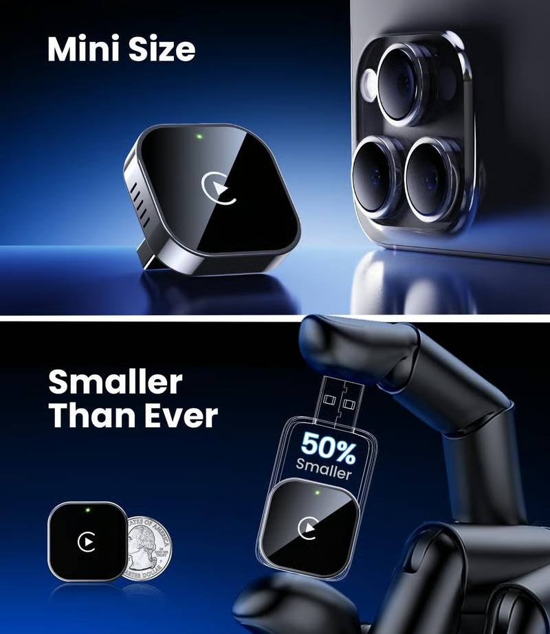 🔥Limited Time 50% OFF⚡Carlikeit 2-in-1 Wireless CarPlay & Android Auto Adapter🚗