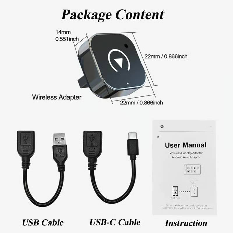 🔥Limited Time 50% OFF⚡Carlikeit 2-in-1 Wireless CarPlay & Android Auto Adapter🚗