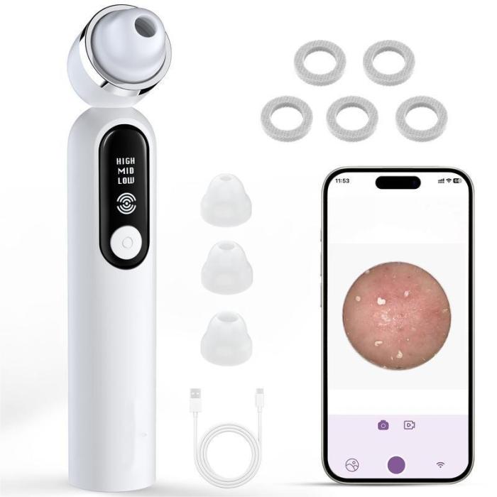 🔥Limited Time 50% OFF⚡Visible Exfoliator Vacuum Cleaner, Skin Scrubber with Camera