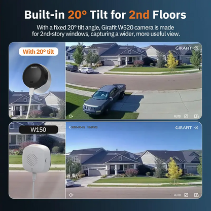 2K Second Floor Window Camera, AI Color Night Vision, Wi-Fi Indoor Security Cameras, Person & Motion Detection