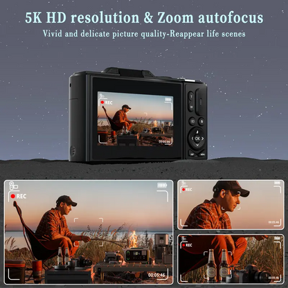 💥Black Friday Sale 50% OFF📸2025 Digital 5k camera ,Portable Retro Camera,180° digital camera with flip screen,18X Digital Zoom vlogging camera