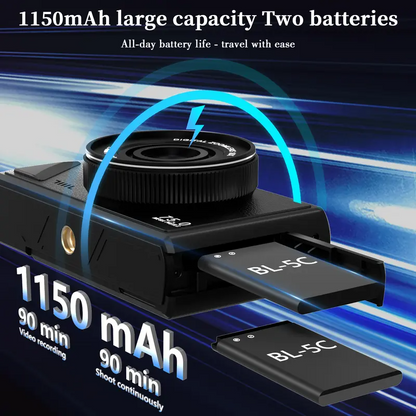 💥Black Friday Sale 50% OFF📸2025 Digital 5k camera ,Portable Retro Camera,180° digital camera with flip screen,18X Digital Zoom vlogging camera