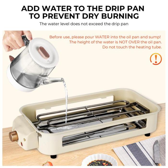 💥Black Friday Sale 50% OFF🔥2 in 1 Indoor Grills for Kitchen with Grill Net & Non-Stick Cooking Removable Plate