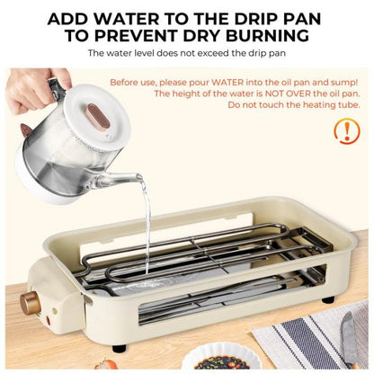 💥Black Friday Sale 50% OFF🔥2 in 1 Indoor Grills for Kitchen with Grill Net & Non-Stick Cooking Removable Plate