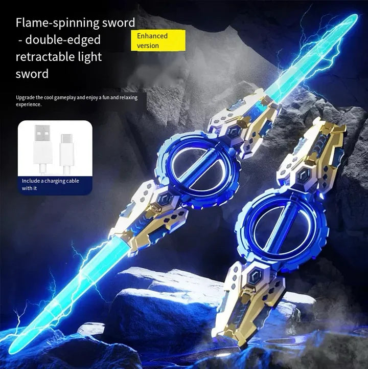 🎉New Year's Sale 50% OFF✨Cyberpunk Rotate Dual-Blade Sword Toy⚔️