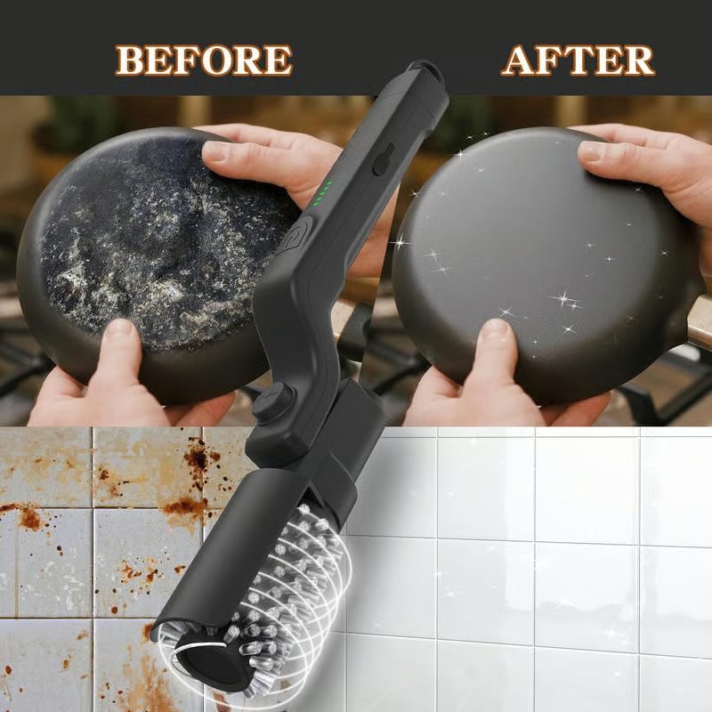 🔥Electric BBQ Grill Brush Cordless and Rechargeable Stainless Steel Bristles