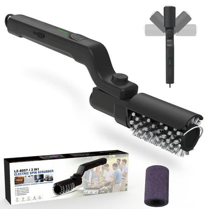 🔥Electric BBQ Grill Brush Cordless and Rechargeable Stainless Steel Bristles