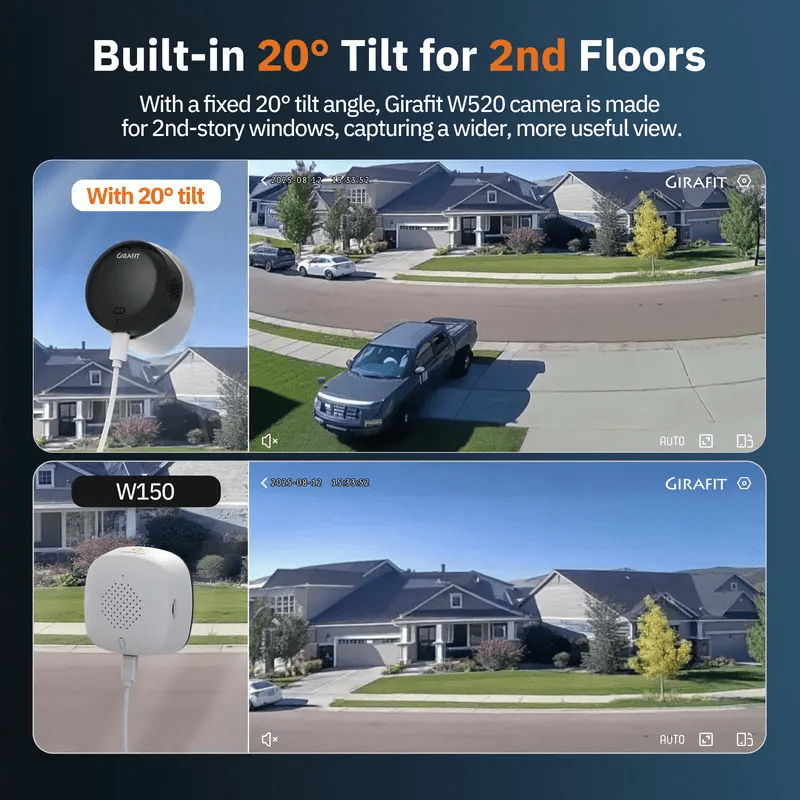 2K Second Floor Window Camera, AI Color Night Vision, Wi - Fi Indoor Security Cameras, Person & Motion Detection - stavogue