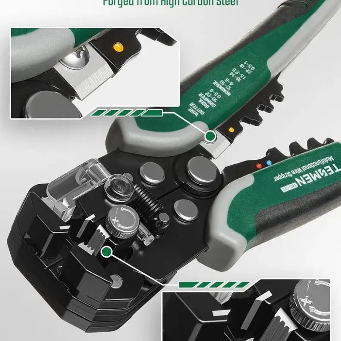 4 - in - 1 Automatic Wire Stripper Self Adjusting Cable Stripping tool，With Non - Contact Voltage Detection - stavogue