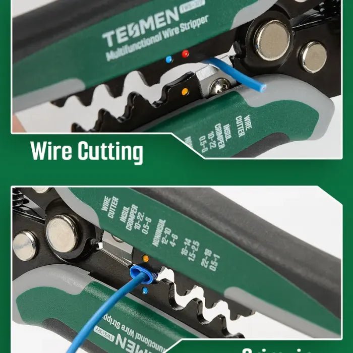 4 - in - 1 Automatic Wire Stripper Self Adjusting Cable Stripping tool，With Non - Contact Voltage Detection - stavogue