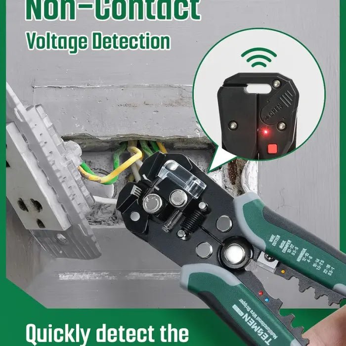 4 - in - 1 Automatic Wire Stripper Self Adjusting Cable Stripping tool，With Non - Contact Voltage Detection - stavogue