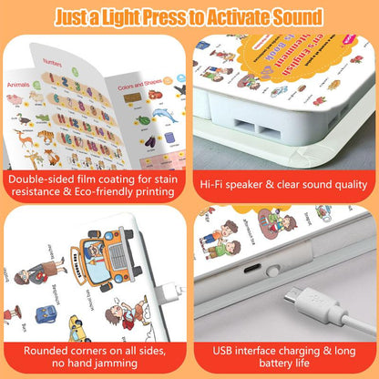 500 - Word Audio Learning Book for Toddlers – Tap & Master Vocabulary in Everyday Topics - stavogue