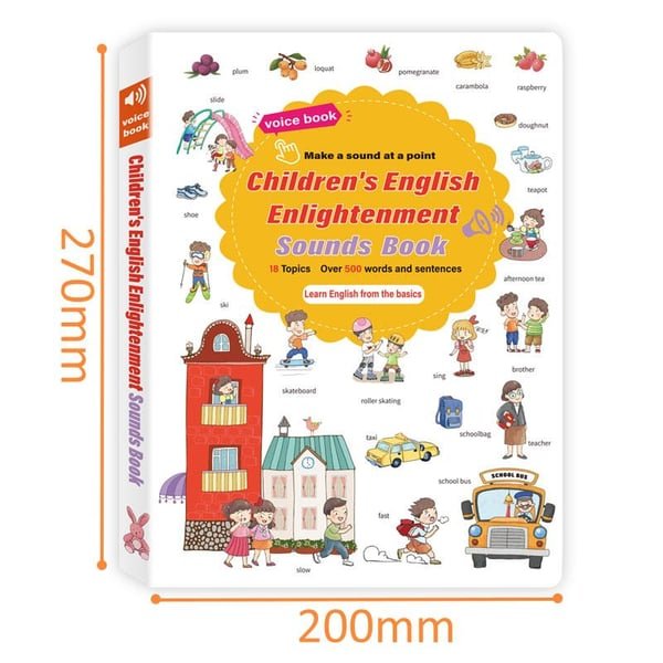 500 - Word Audio Learning Book for Toddlers – Tap & Master Vocabulary in Everyday Topics - stavogue