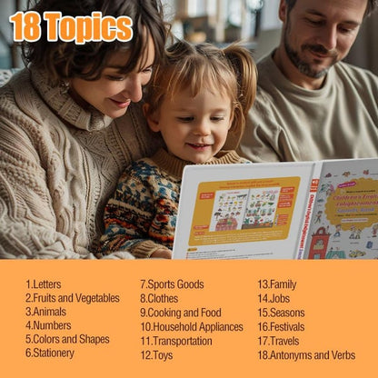 500 - Word Audio Learning Book for Toddlers – Tap & Master Vocabulary in Everyday Topics - stavogue