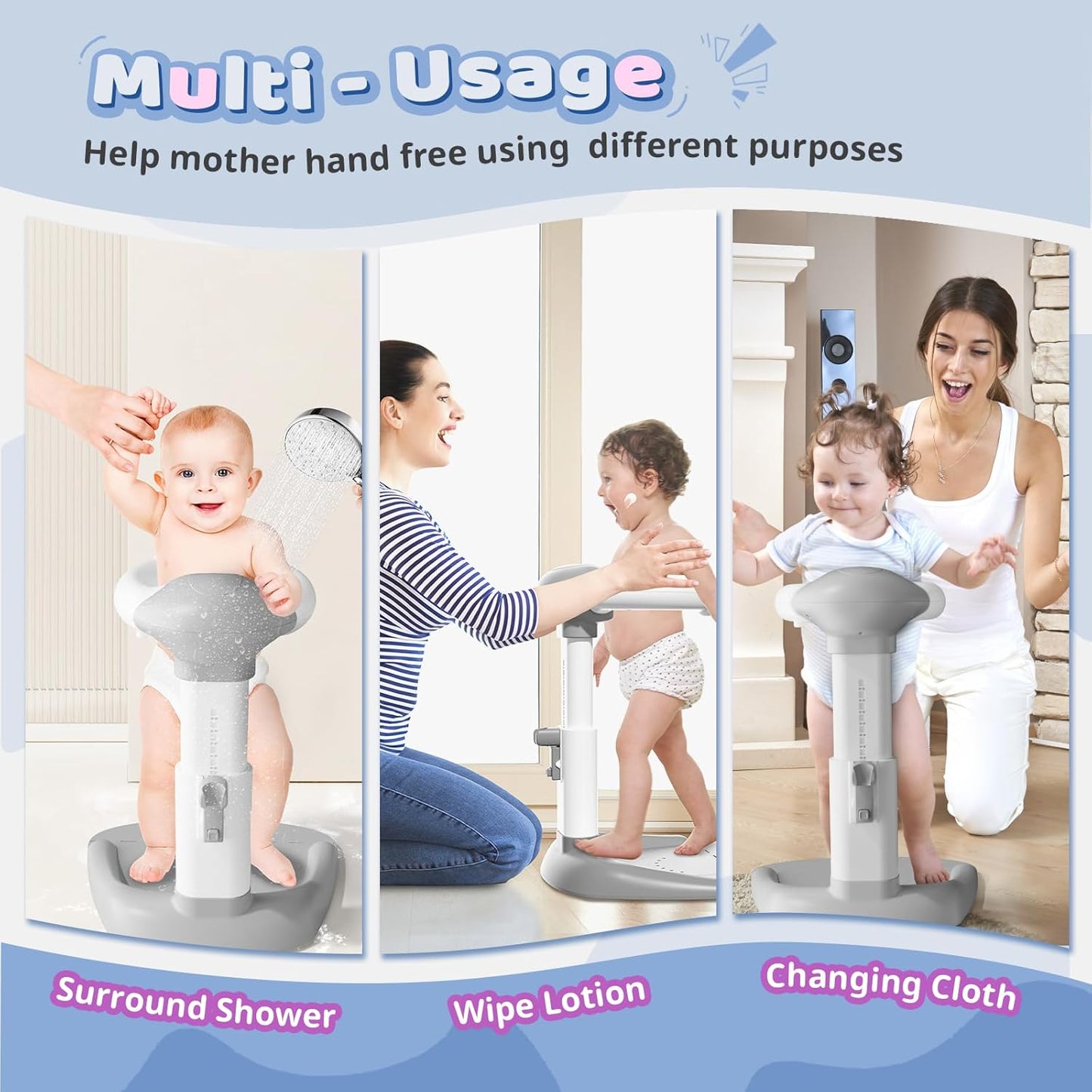 🎁Children's Day Pre-sale-50% OFF🔥Baby Bathtub with Shower Stand Support