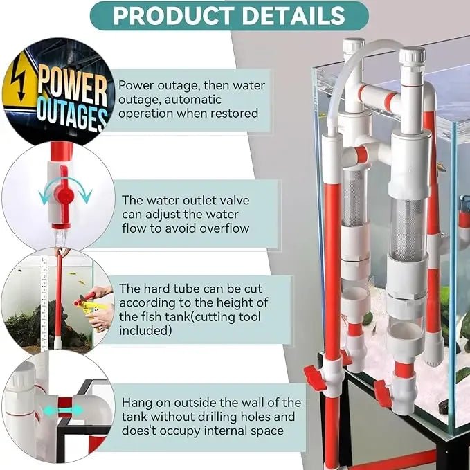 🐟Aquarium Fish Waste Collector, Fish Tank Siphon Filtration System🐋 - stavogue