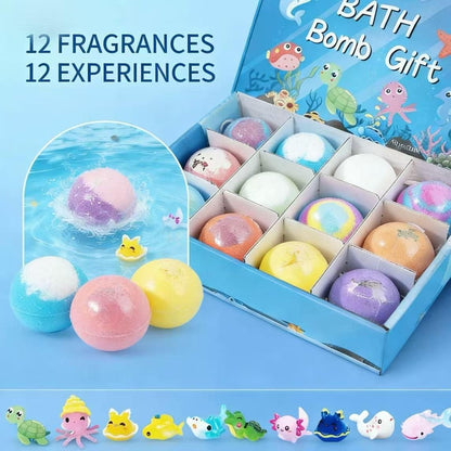 🛁🐣Bath Bombs For Kids – 12 Pack With Surprise Toys Inside, Easter Basket Stuffers - stavogue