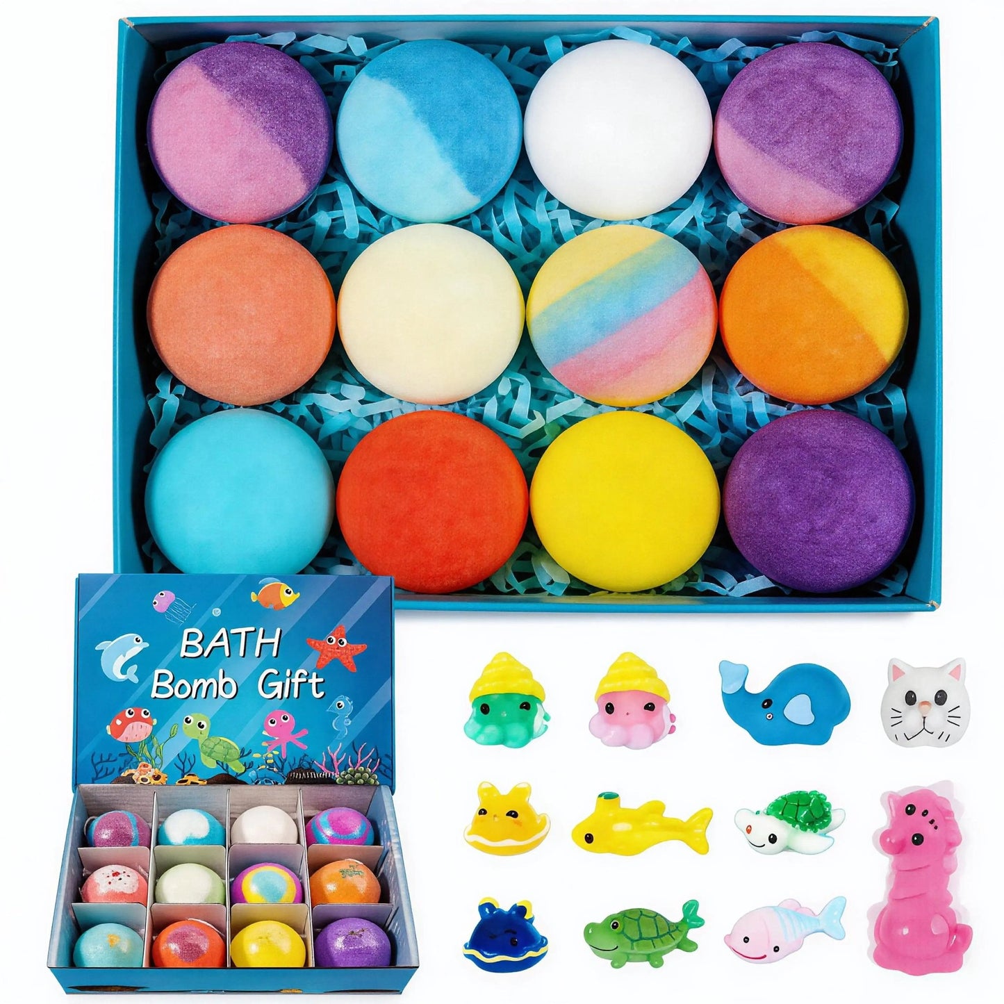 🛁🐣Bath Bombs For Kids – 12 Pack With Surprise Toys Inside, Easter Basket Stuffers - stavogue