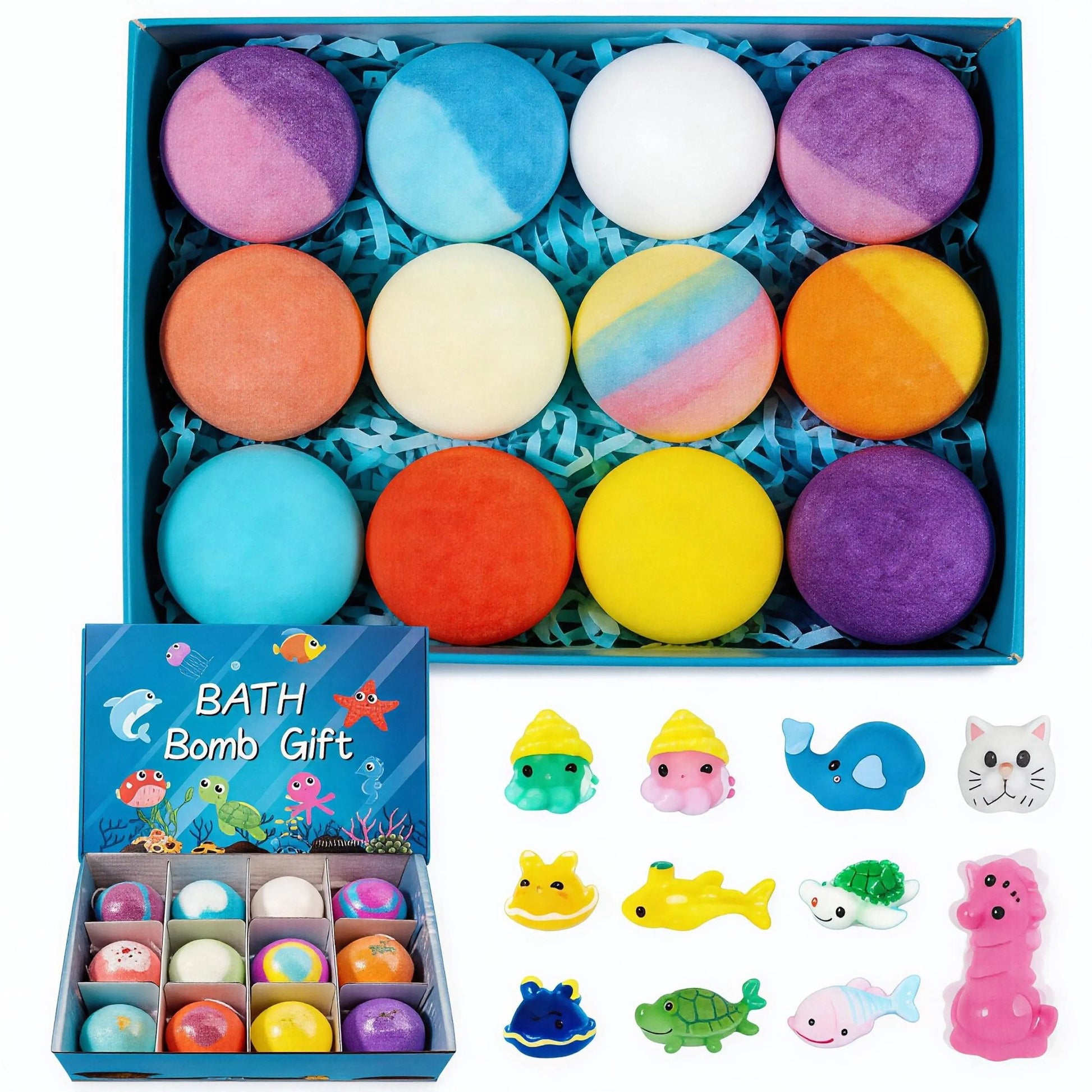🛁🐣Bath Bombs For Kids – 12 Pack With Surprise Toys Inside, Easter Basket Stuffers - stavogue