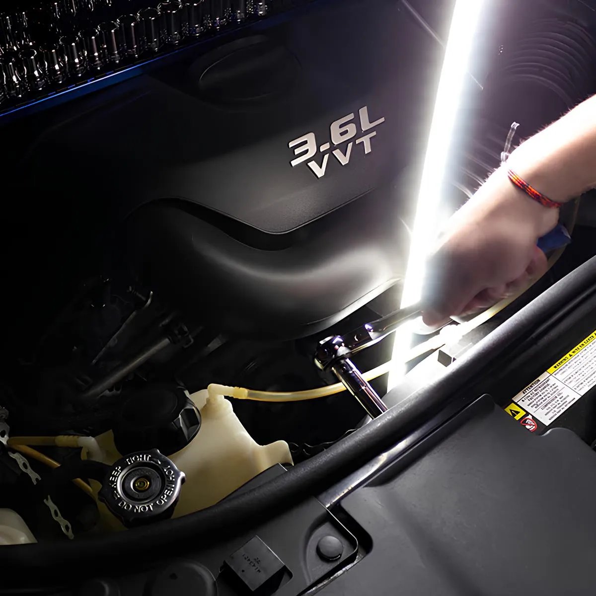 🔥Bendable Flexible LED Work Light💡: Your Professional Light for Narrow Spaces 🛠️(4000K Color Temperature | 44" Shape - Holding | Hands - Free) - stavogue