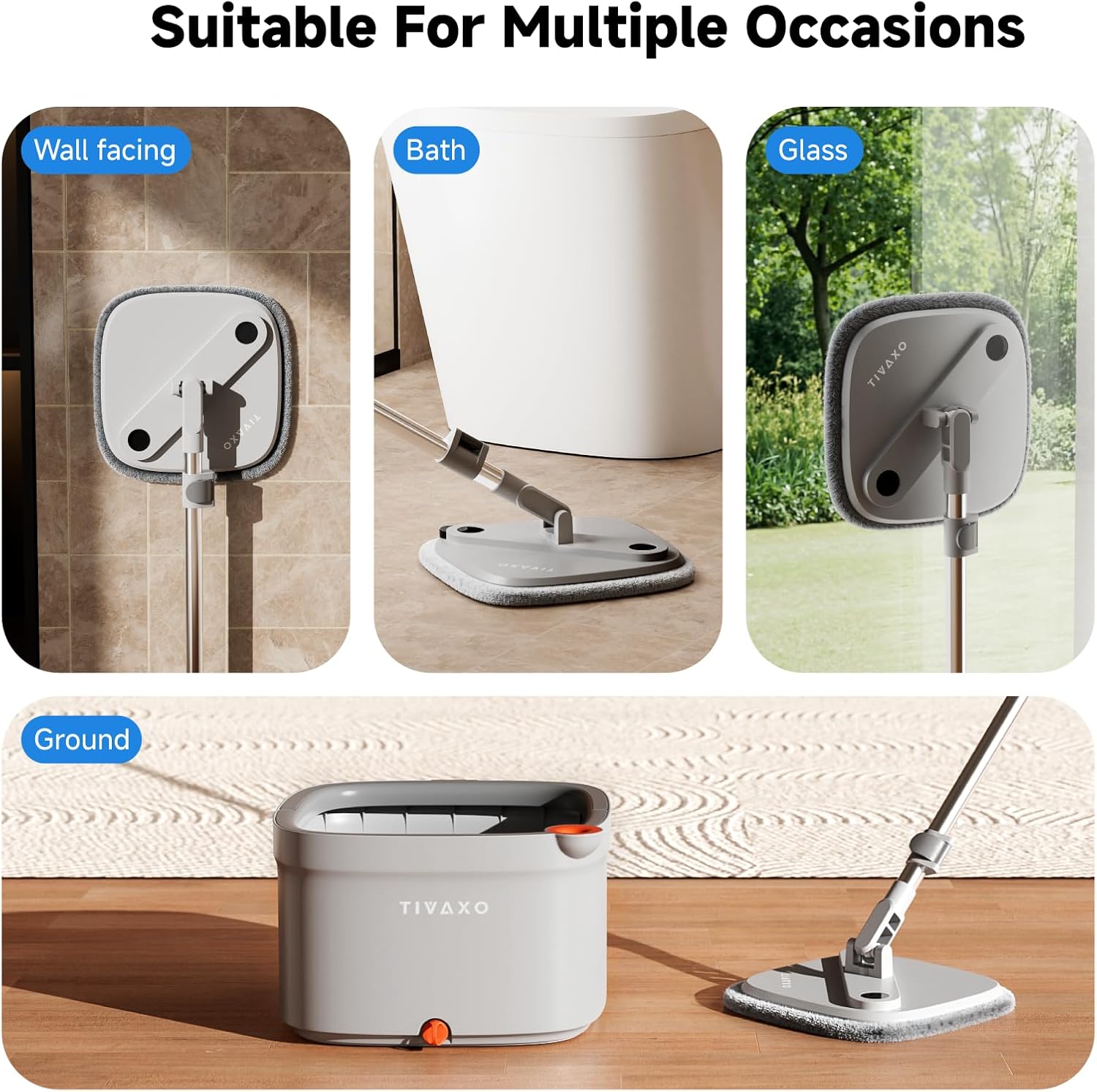 🔥Big Promotion 49% OFF💥Self Wash Spin Mop Spinner Flat 360 Rotating Cleaner With Turbo Flushing Bucket - stavogue