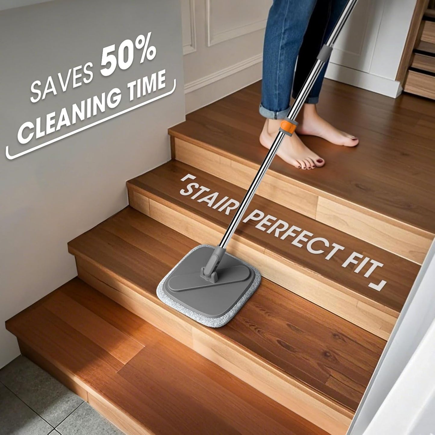 🔥Big Promotion 49% OFF💥Self Wash Spin Mop Spinner Flat 360 Rotating Cleaner With Turbo Flushing Bucket - stavogue