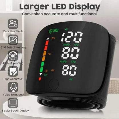 💥Black Friday Hot Sale🔥Wrist Blood Pressure Monitor Led Display（Best Gift For Parents）🎁 - stavogue